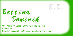 bettina dominik business card